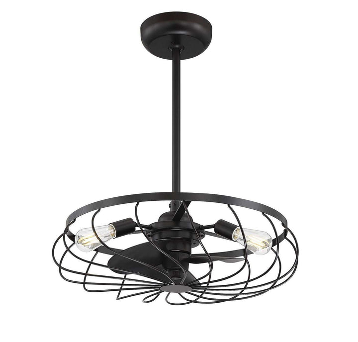 Meridian - M2008ORB - Three Light Fan D'lier - Moutd - Oil Rubbed Bronze