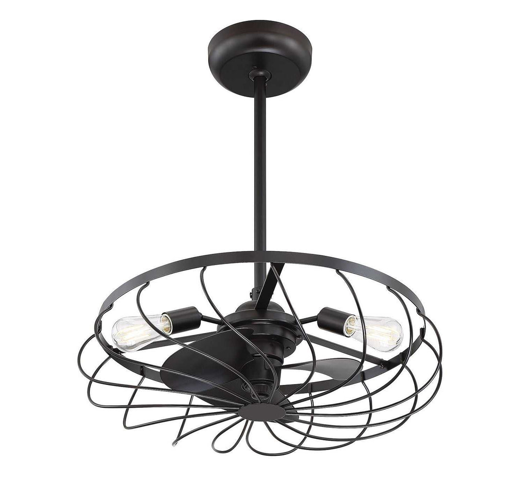 Meridian - M2008ORB - Three Light Fan D'lier - Moutd - Oil Rubbed Bronze