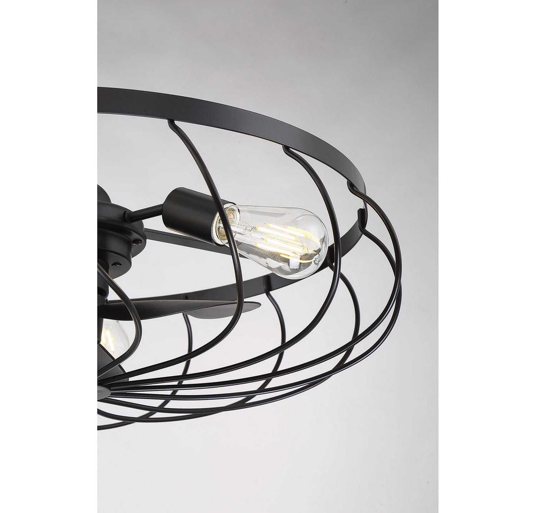 Meridian - M2008ORB - Three Light Fan D'lier - Moutd - Oil Rubbed Bronze