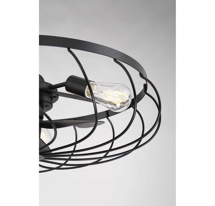 Meridian - M2008ORB - Three Light Fan D'lier - Moutd - Oil Rubbed Bronze