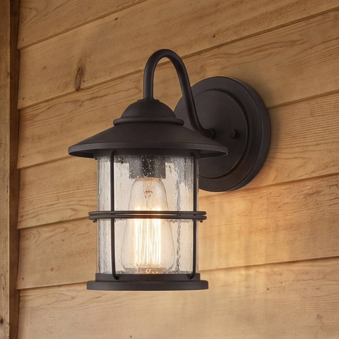 Meridian - M50014BK - One Light Outdoor Wall Lantern - Moutd - Matte Black