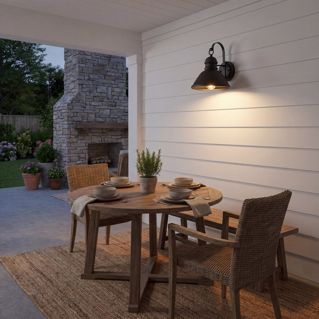 Meridian - M50016BK - One Light Outdoor Wall Lantern - Moutd - Matte Black