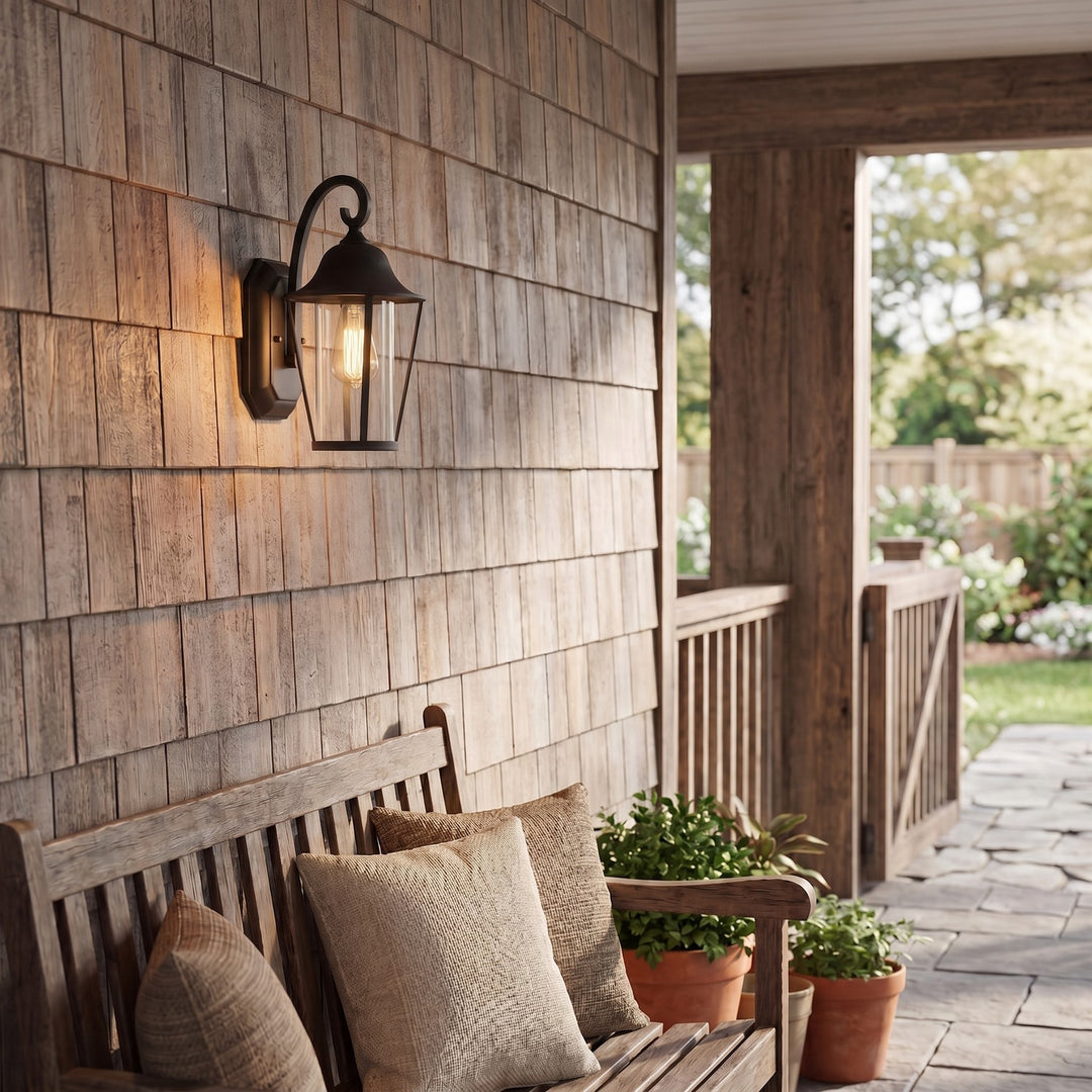 Meridian - M50023BK - One Light Outdoor Wall Lantern - Moutd - Matte Black