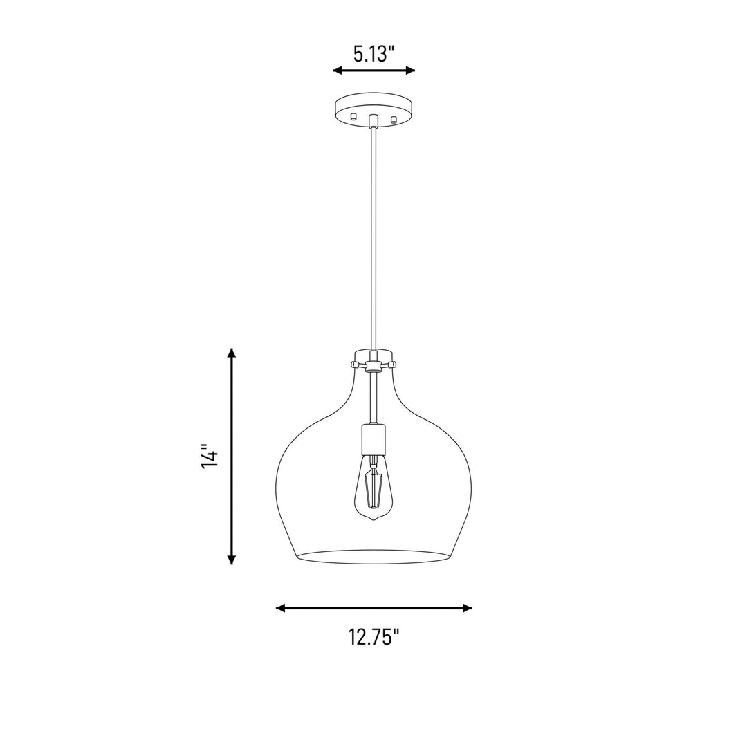 Meridian - M70078ORB - One Light Pendant - Mmin2 - Oil Rubbed Bronze