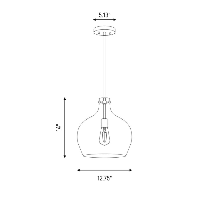 Meridian - M70078ORB - One Light Pendant - Mmin2 - Oil Rubbed Bronze