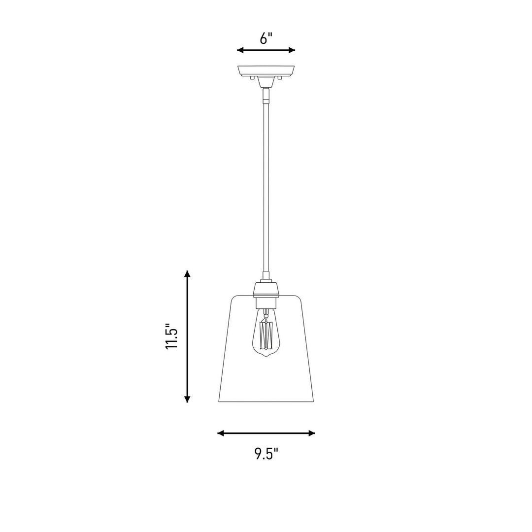 Meridian - M70081BN - One Light Pendant - Mpend - Brushed Nickel