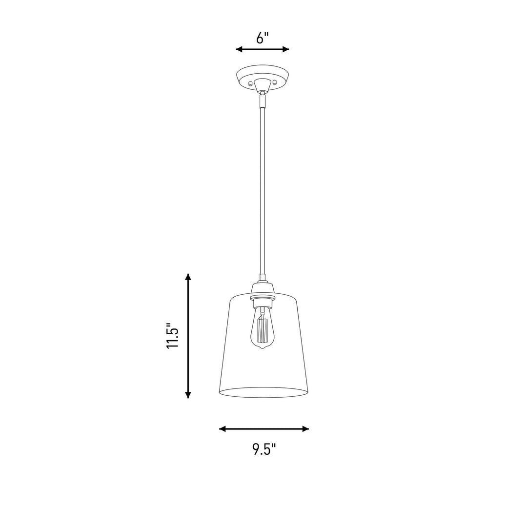 Meridian - M70081ORB - One Light Pendant - Mpend - Oil Rubbed Bronze
