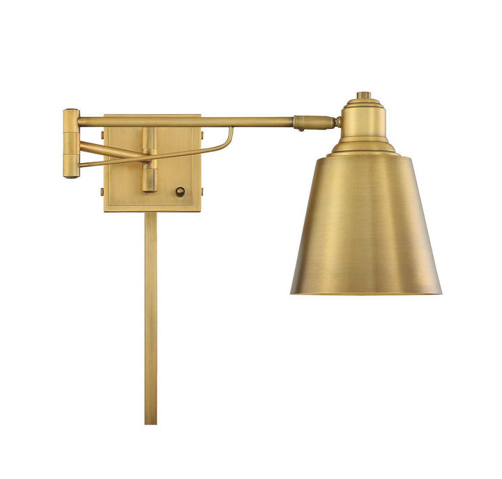 Meridian - M90047NB - One Light Wall Sconce - Mscon - Natural Brass