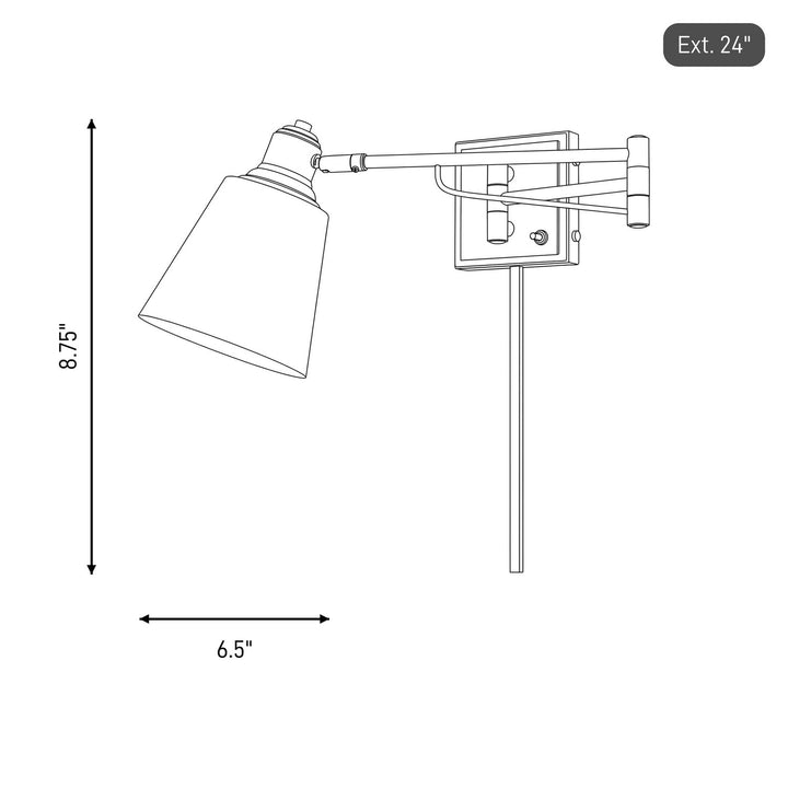Meridian - M90047NB - One Light Wall Sconce - Mscon - Natural Brass