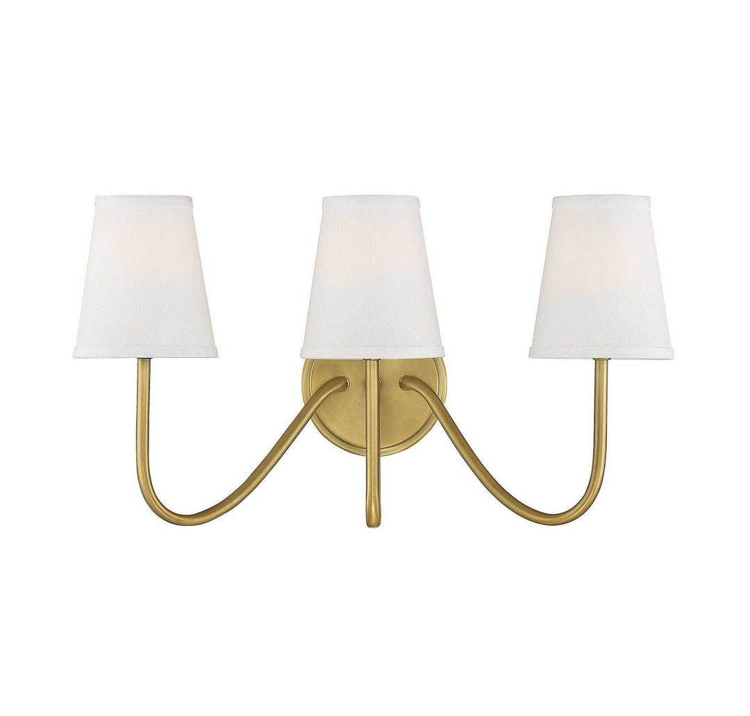 Meridian - M90056NB - Three Light Wall Sconce - Mscon - Natural Brass
