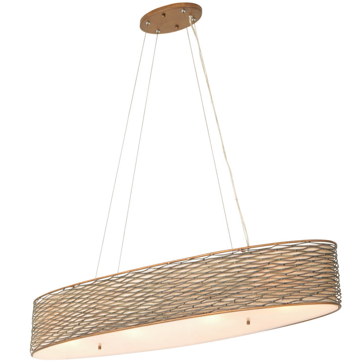 Flow Four Light Linear Pendant in Hammered Ore - available from The Lighting Shoppe, trusted by Canadian homeowners