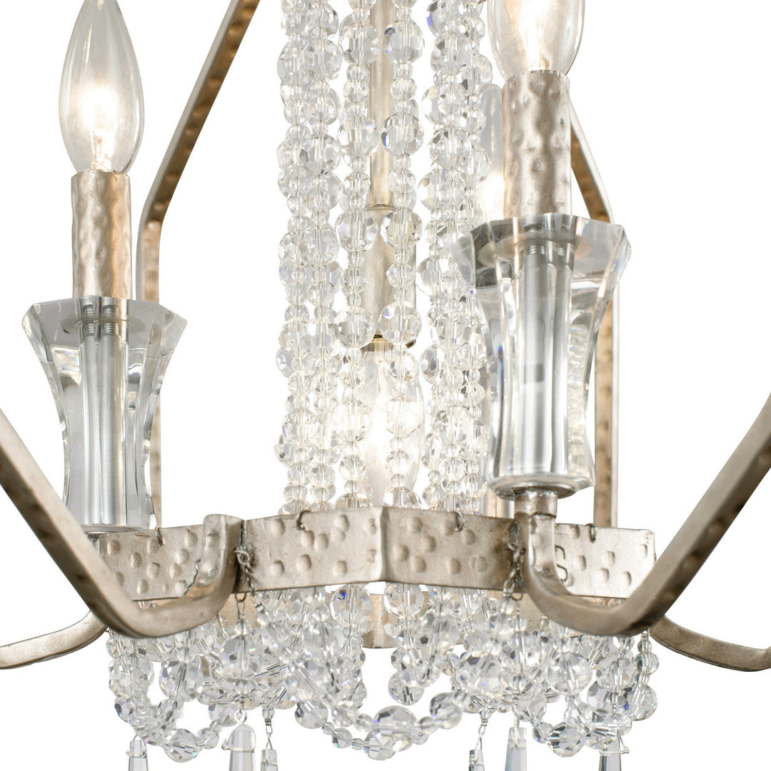 Varaluz - 270P04TR - Four Light Pendant - Barcelona - Transcend Silver