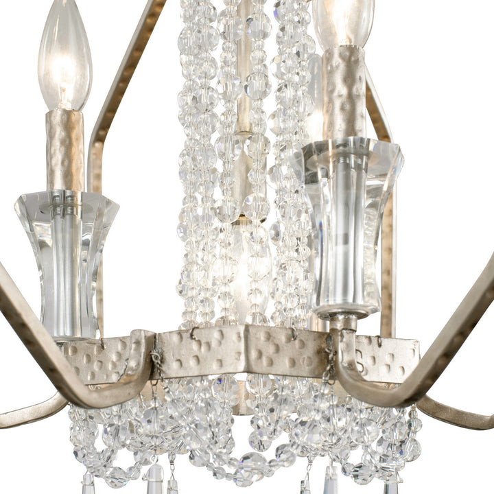 Varaluz - 270P04TR - Four Light Pendant - Barcelona - Transcend Silver