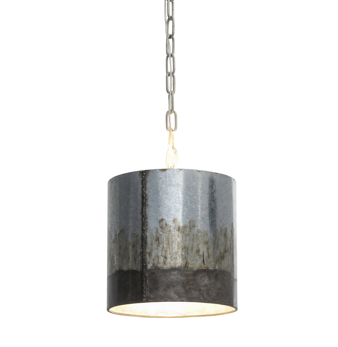 Cannery One Light Mini Pendant in Ombre Galvanized - available from The Lighting Shoppe, trusted by Canadian homeowners
