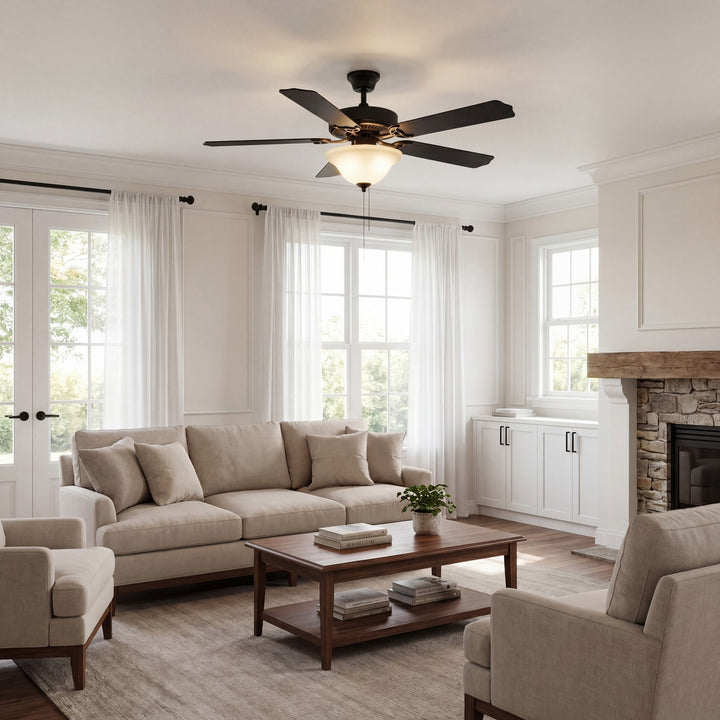 Meridian - M2018MBKRV - 52" Ceiling Fan - First Value - Matte Black