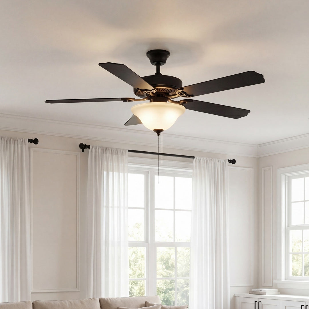 Meridian - M2018MBKRV - 52" Ceiling Fan - First Value - Matte Black
