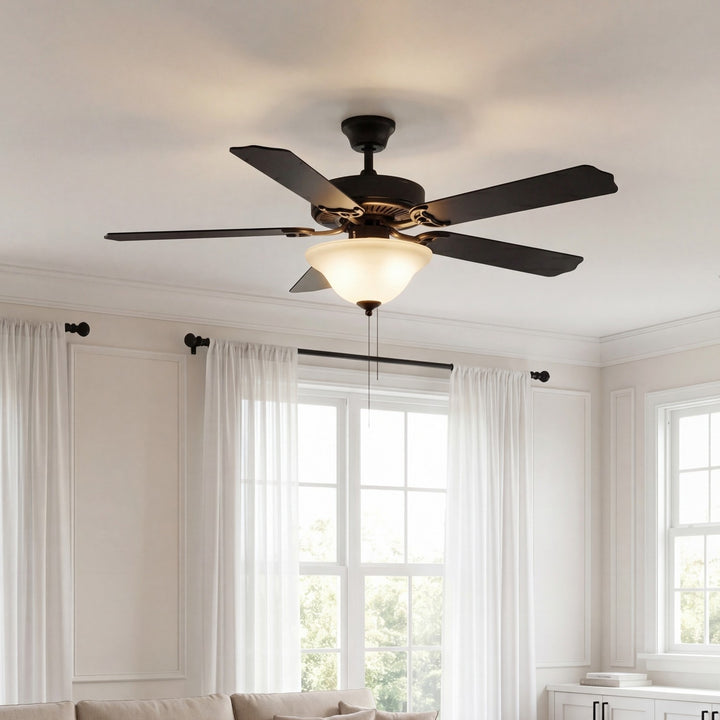 Meridian - M2018MBKRV - 52" Ceiling Fan - First Value - Matte Black