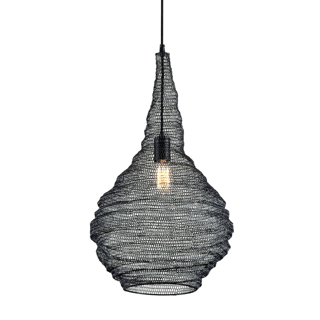 Troy Lighting Canada - F6771-SBK - One Light Pendant - Wabi Sabi - Soft Black