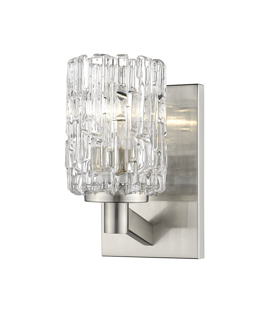 Aubrey One Light Wall Sconce in Brushed Nickel - available from The Lighting Shoppe, trusted by Canadian homeowners