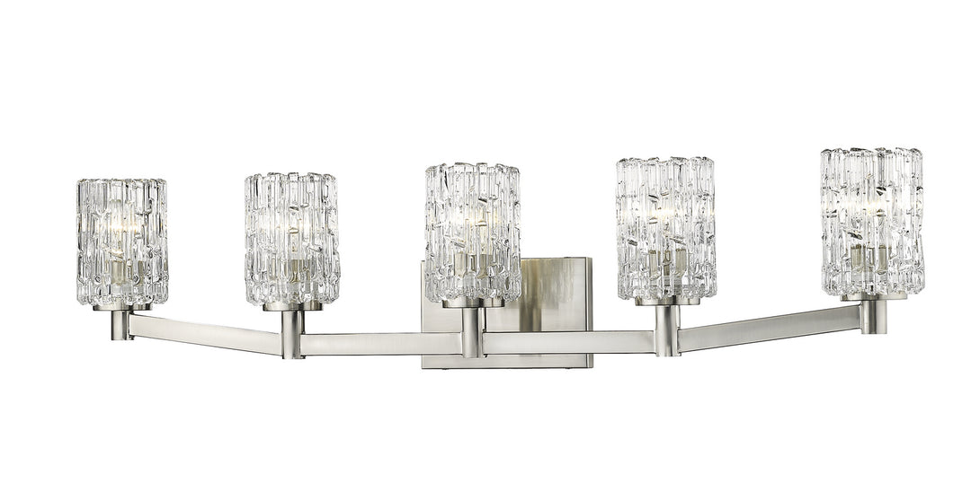 Aubrey Five Light Vanity in Brushed Nickel - available from The Lighting Shoppe, trusted by Canadian homeowners