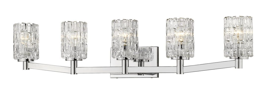 Aubrey Five Light Vanity in Chrome - available from The Lighting Shoppe, trusted by Canadian homeowners