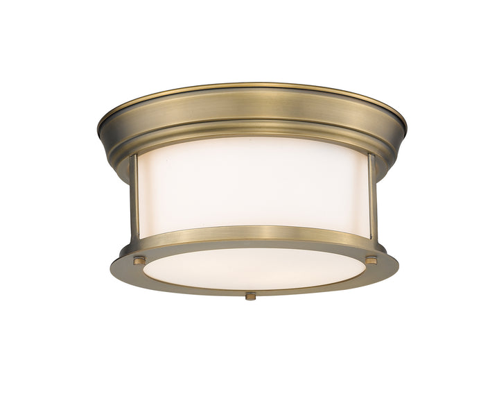 Z-Lite Canada - 2011F10-HBR - Two Light Flush Mount - Sonna - Heritage Brass