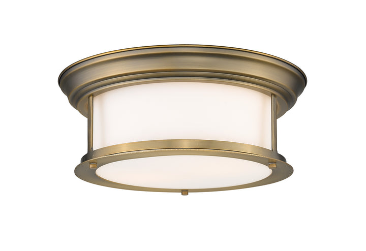 Z-Lite Canada - 2011F13-HBR - Two Light Flush Mount - Sonna - Heritage Brass