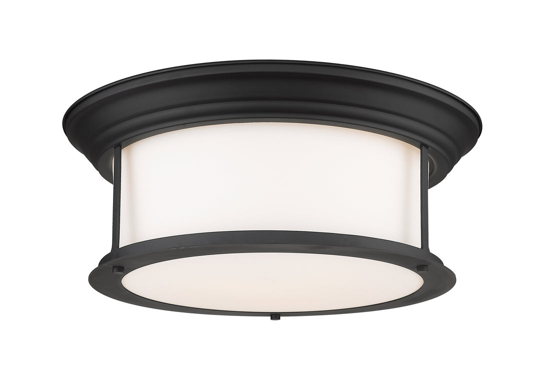Sonna Three Light Flush Mount in Matte Black - available from The Lighting Shoppe, trusted by Canadian homeowners