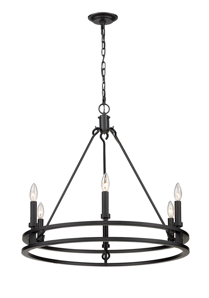 Z-Lite Canada - 4005-6MB - Six Light Chandelier - Dennison - Matte Black