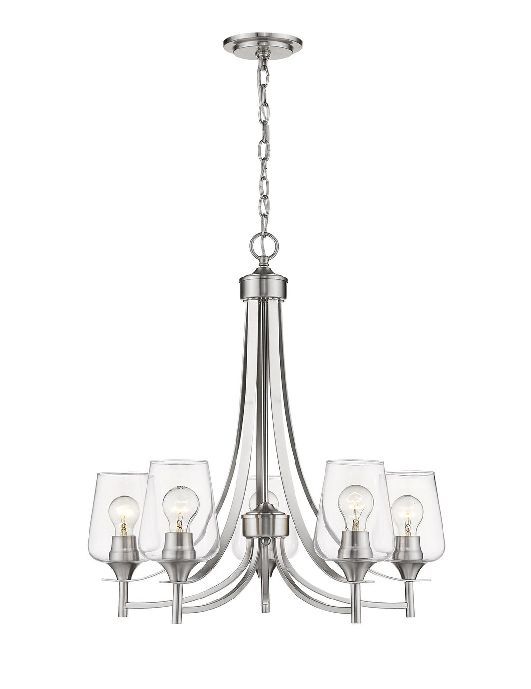 Z-Lite Canada - 473-5BN - Five Light Chandelier - Joliet - Brushed Nickel