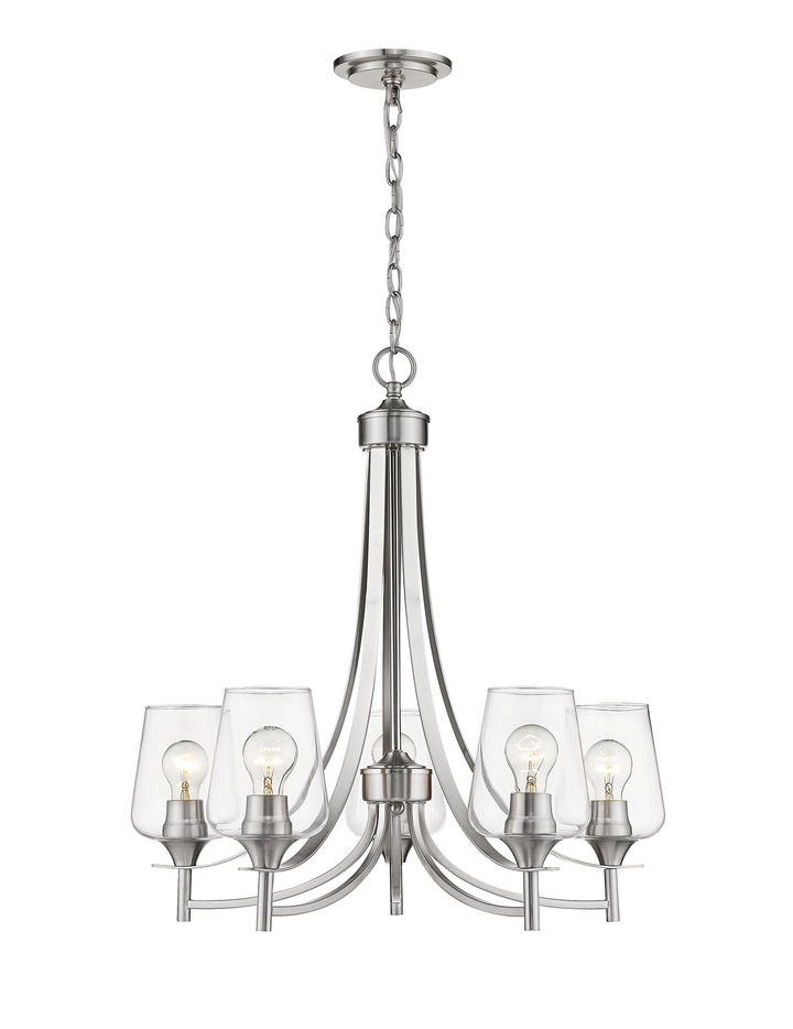 Z-Lite Canada - 473-5BN - Five Light Chandelier - Joliet - Brushed Nickel