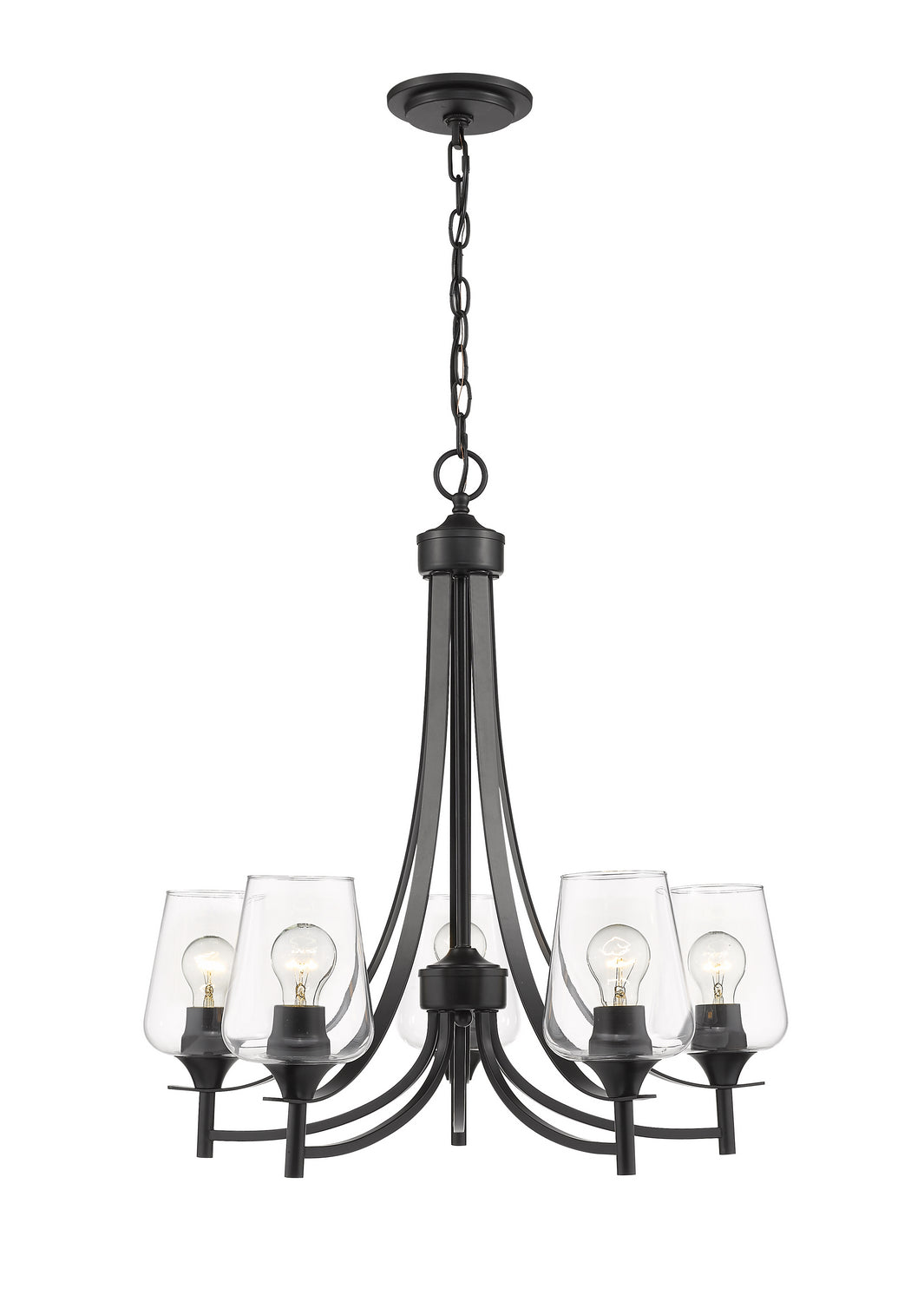 Z-Lite Canada - 473-5MB - Five Light Chandelier - Joliet - Matte Black
