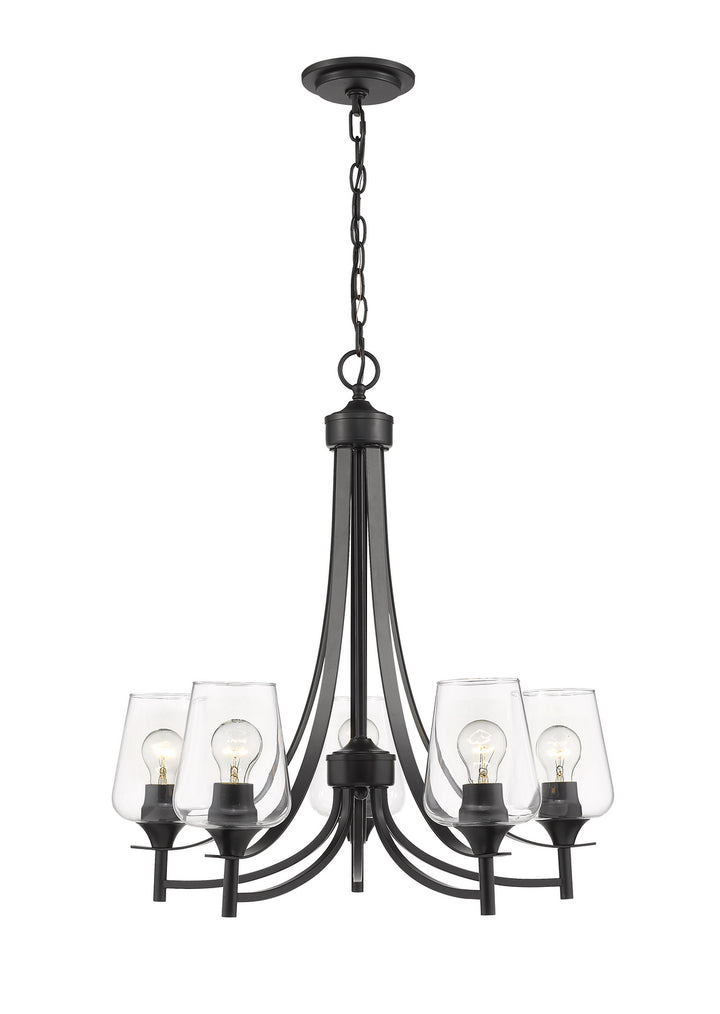 Z-Lite Canada - 473-5MB - Five Light Chandelier - Joliet - Matte Black