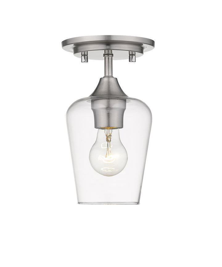 Joliet One Light Flush Mount in Brushed Nickel - available from The Lighting Shoppe, trusted by Canadian homeowners