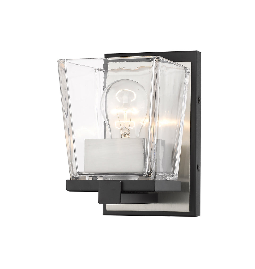 Z-Lite Canada - 475-1S-MB-BN - One Light Wall Sconce - Bleeker Street - Matte Black + Brushed Nickel