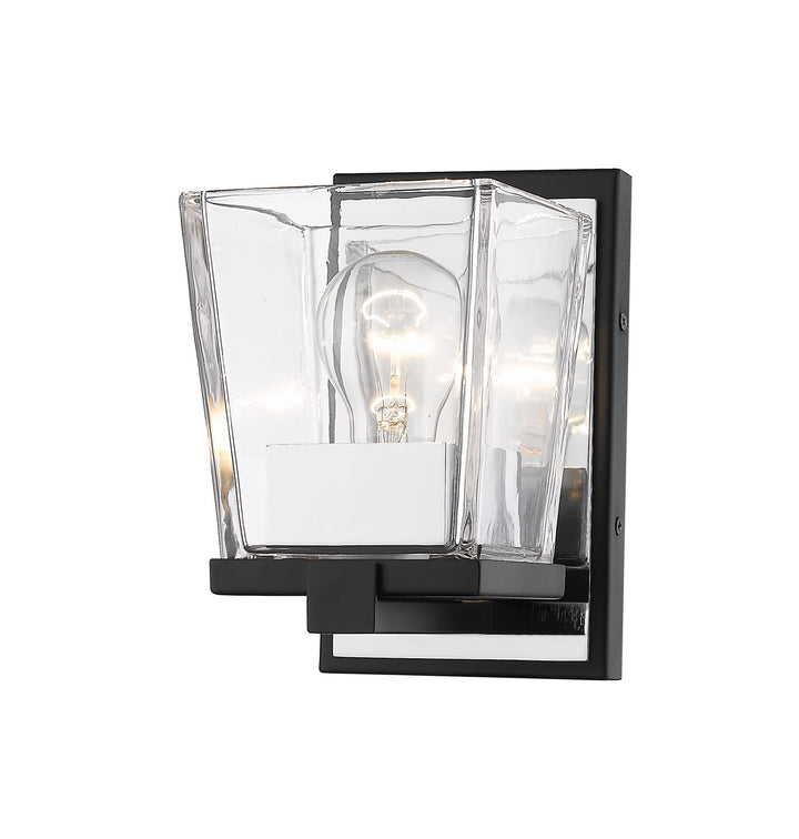Z-Lite Canada - 475-1S-MB-CH - One Light Wall Sconce - Bleeker Street - Matte Black + Chrome