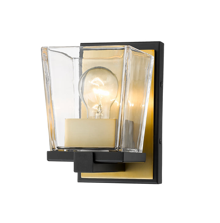 Z-Lite Canada - 475-1S-MB-OBR - One Light Wall Sconce - Bleeker Street - Matte Black + Olde Brass