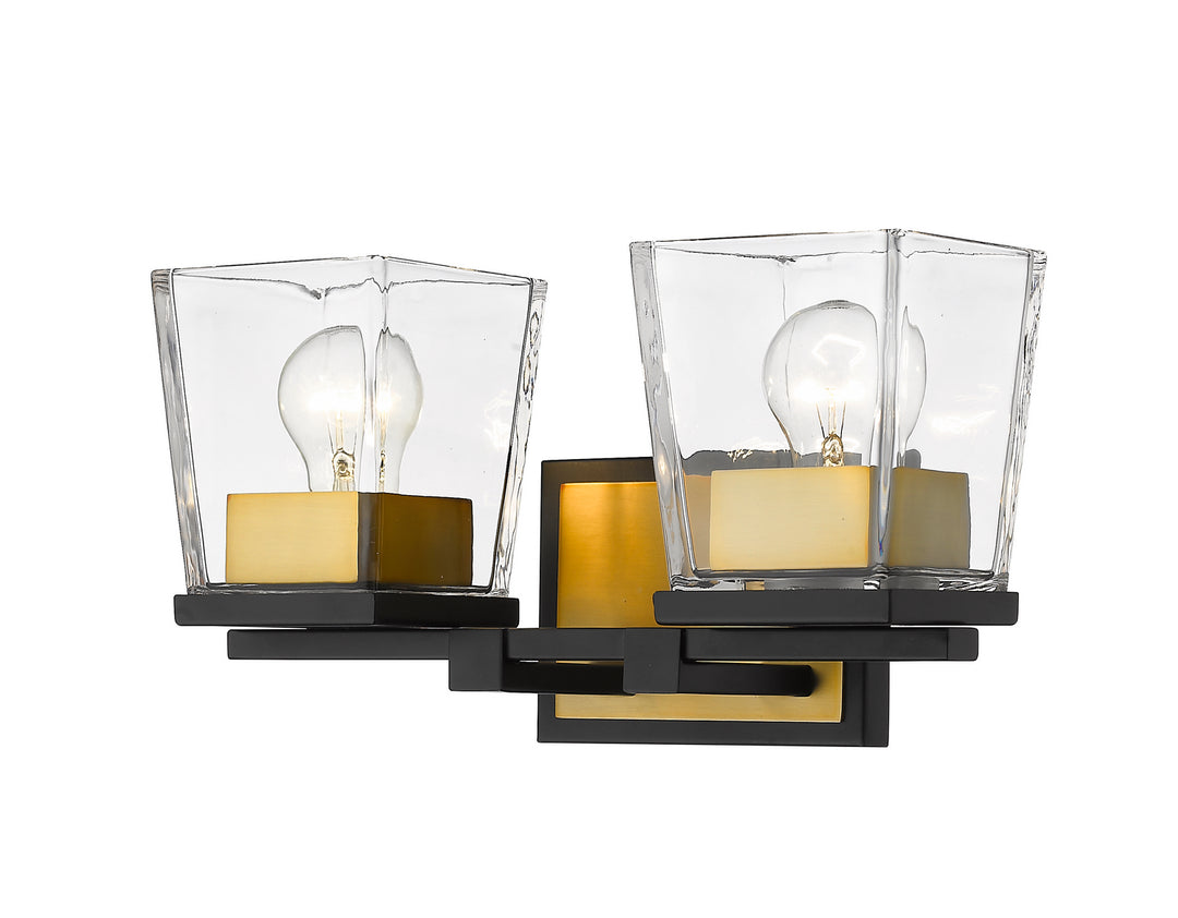 Z-Lite Canada - 475-2V-MB-OBR - Two Light Vanity - Bleeker Street - Matte Black + Olde Brass