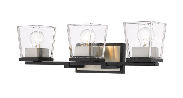 Z-Lite Canada - 475-3V-MB-BN - Three Light Vanity - Bleeker Street - Matte Black + Brushed Nickel