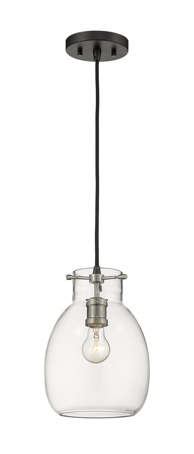 Bella One Light Pendant in Matte Black + Brushed Nickel - available from The Lighting Shoppe, trusted by Canadian homeowners