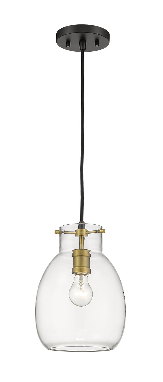 Z-Lite Canada - 476MP-MB-OBR - One Light Pendant - Bella - Matte Black + Olde Brass