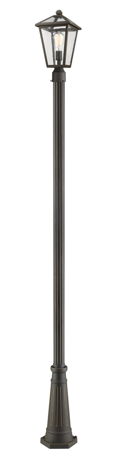 Talbot One Light Outdoor Post Mounted Fixture in Oil Rubbed Bronze - available from The Lighting Shoppe, trusted by Canadian homeowners