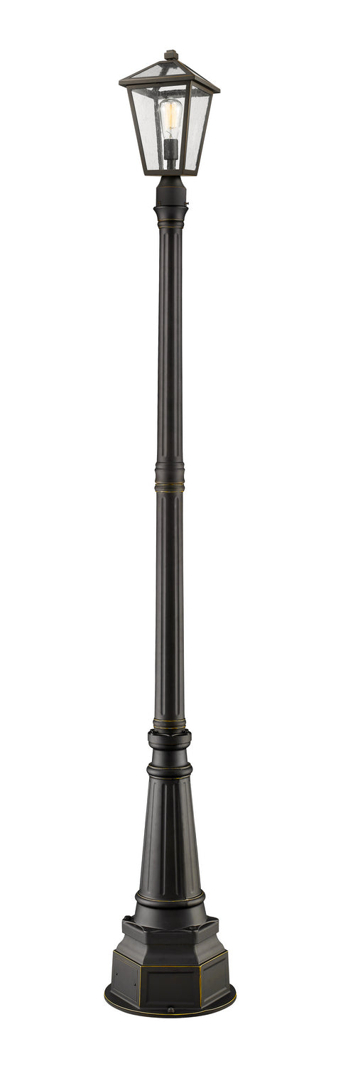 Talbot One Light Outdoor Post Mounted Fixture in Oil Rubbed Bronze - available from The Lighting Shoppe, trusted by Canadian homeowners