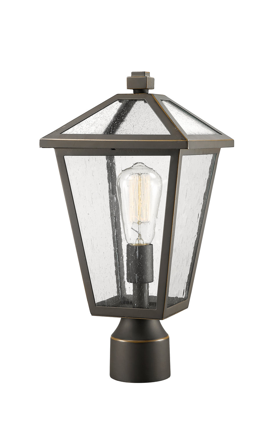 Talbot One Light Outdoor Post Mount Fixture in Oil Rubbed Bronze - available from The Lighting Shoppe, trusted by Canadian homeowners