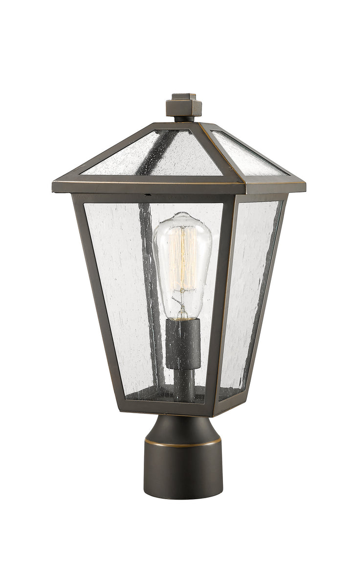 Talbot One Light Outdoor Post Mount Fixture in Oil Rubbed Bronze - available from The Lighting Shoppe, trusted by Canadian homeowners