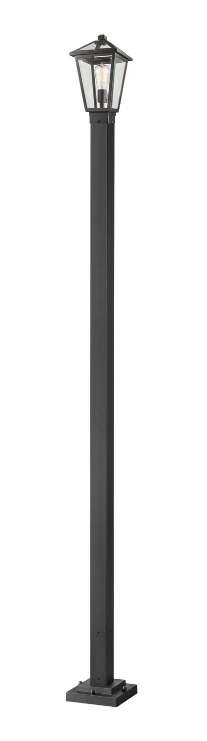 Talbot One Light Outdoor Post Mounted Fixture in Black - available from The Lighting Shoppe, trusted by Canadian homeowners