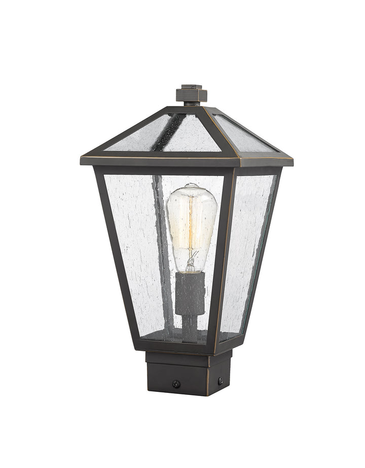 Talbot One Light Outdoor Post Mount Fixture in Oil Rubbed Bronze - available from The Lighting Shoppe, trusted by Canadian homeowners