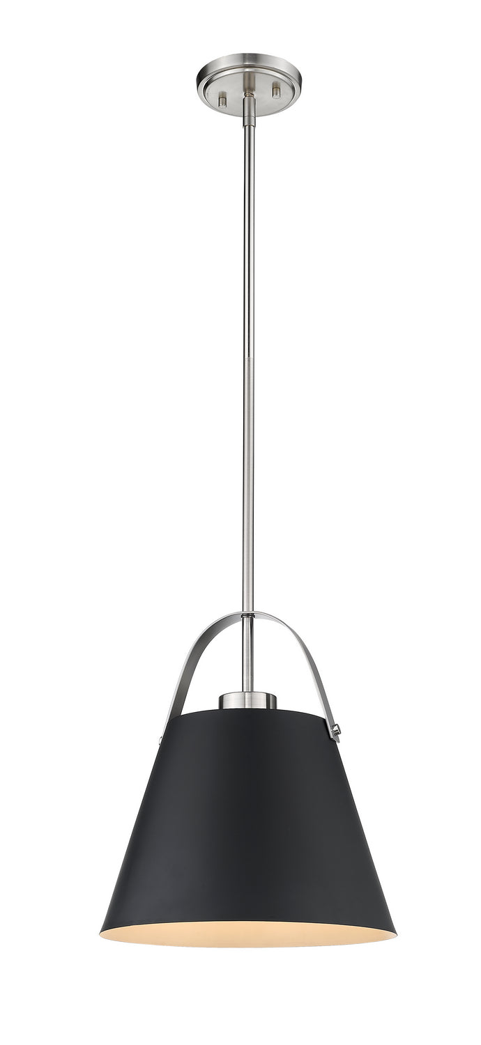 Z-Lite Canada - 726P-MB+BN - One Light Pendant - Z-Studio - Matte Black + Brushed Nickel