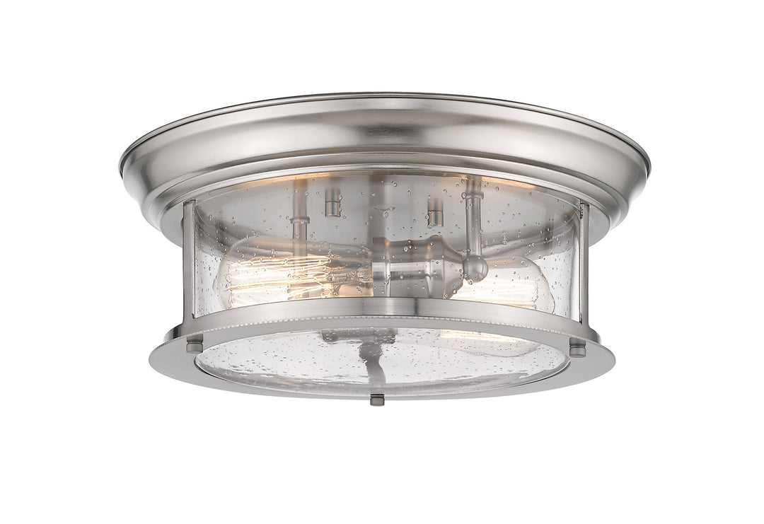 Sonna Two Light Flush Mount in Brushed Nickel - available from The Lighting Shoppe, trusted by Canadian homeowners