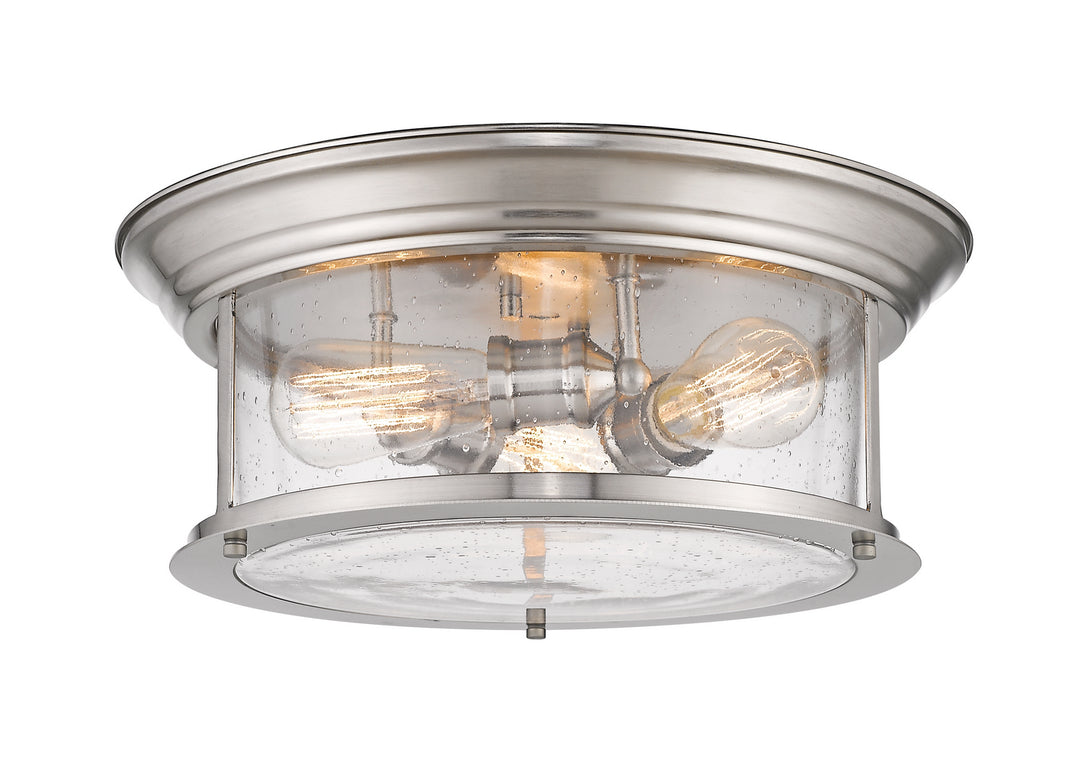 Sonna Three Light Flush Mount in Brushed Nickel - available from The Lighting Shoppe, trusted by Canadian homeowners